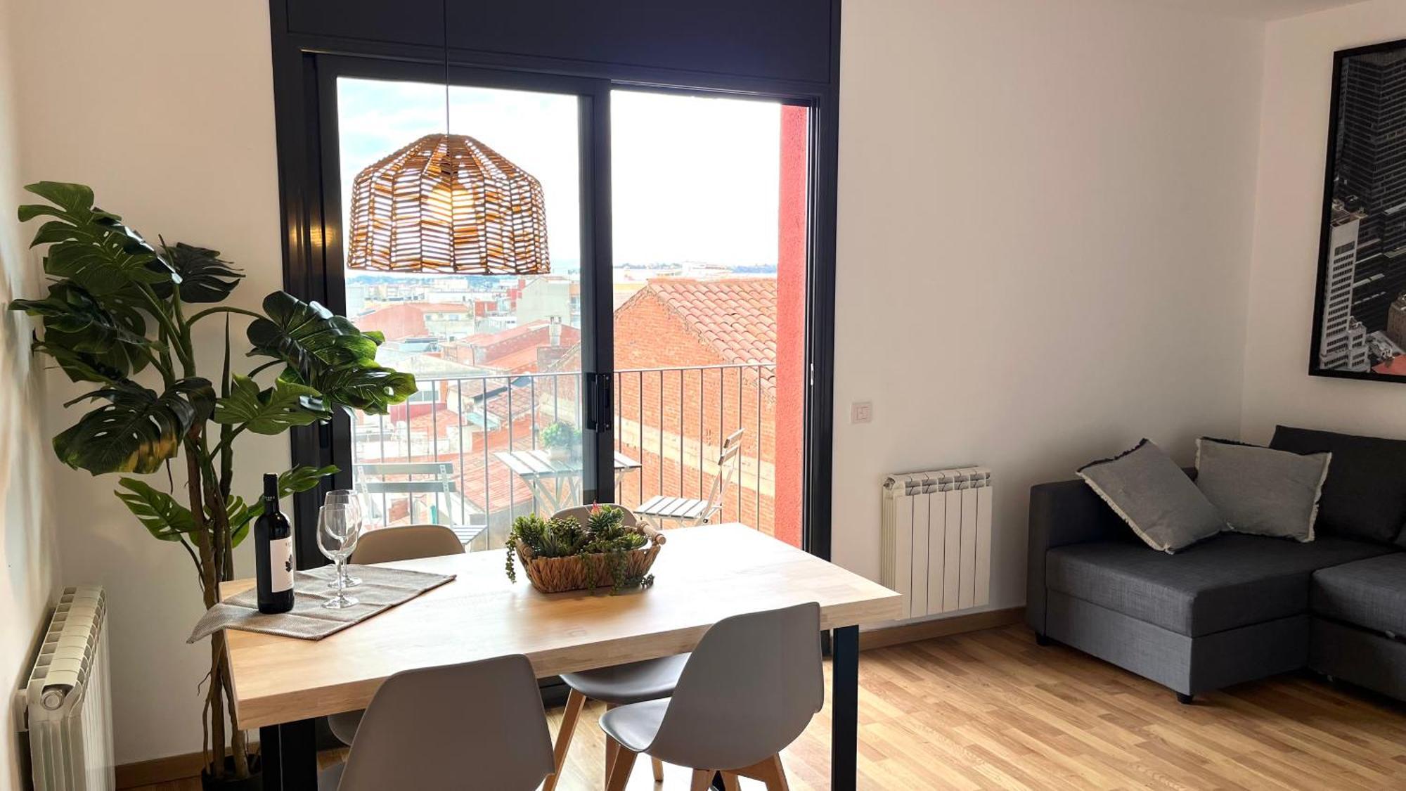 Apartamento Con Terraza By Prestigi 테라사 외부 사진